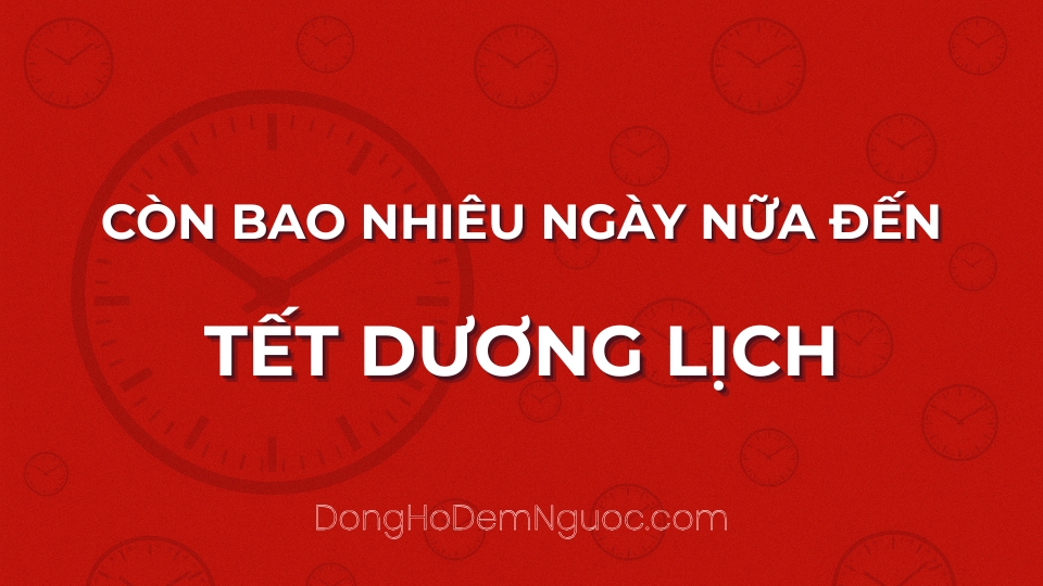 Còn bao nhiêu ngày nữa đến Tết Dương Lịch